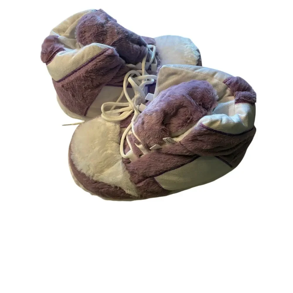 Sneaker Slippers Purple and White Unisex Fits Size 6-13 New with Bag